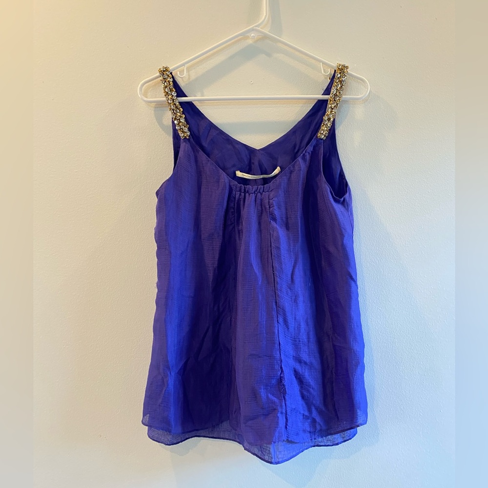 Twelfth Street by Cynthia Vincent Royal Purple Jeweled Strap Camisole